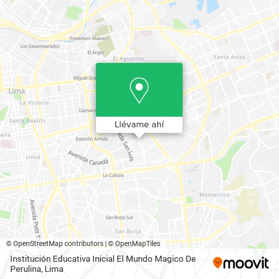 Mapa de Institución Educativa Inicial El Mundo Magico De Perulina