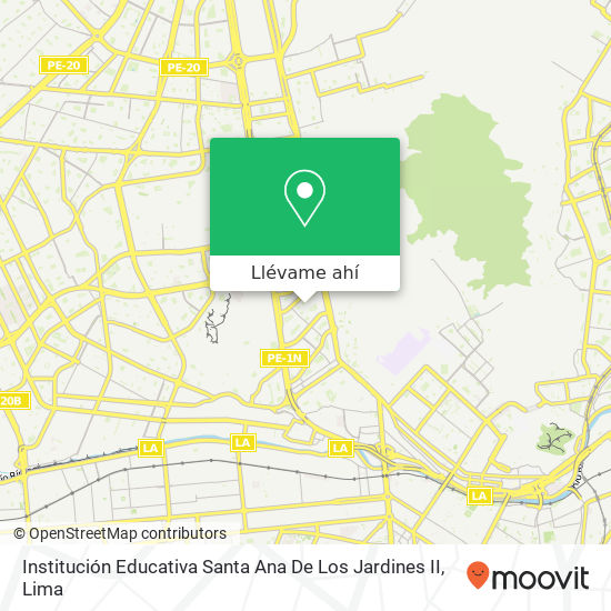 Mapa de Institución Educativa Santa Ana De Los Jardines II