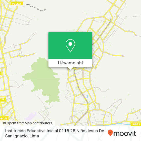 Mapa de Institución Educativa Inicial 0115 28 Niño Jesus De San Ignacio