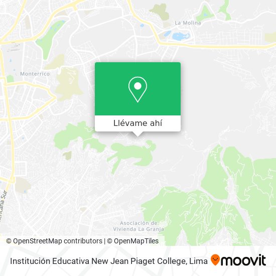 Mapa de Institución Educativa New Jean Piaget College