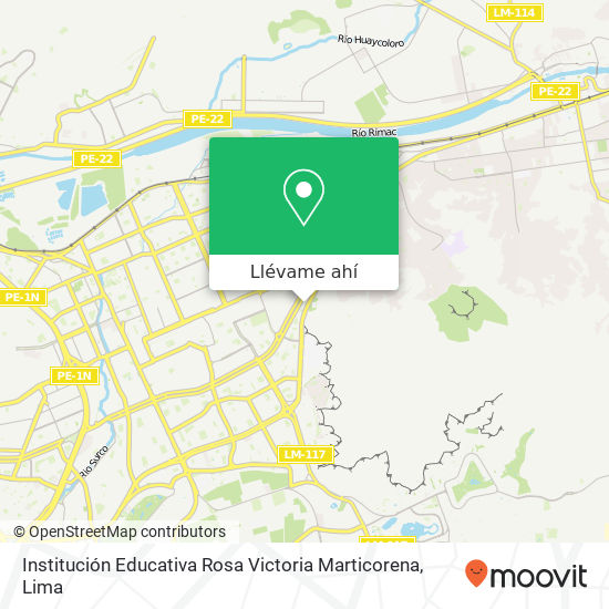 Mapa de Institución Educativa Rosa Victoria Marticorena