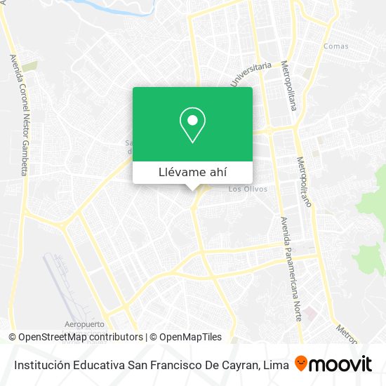Mapa de Institución Educativa San Francisco De Cayran