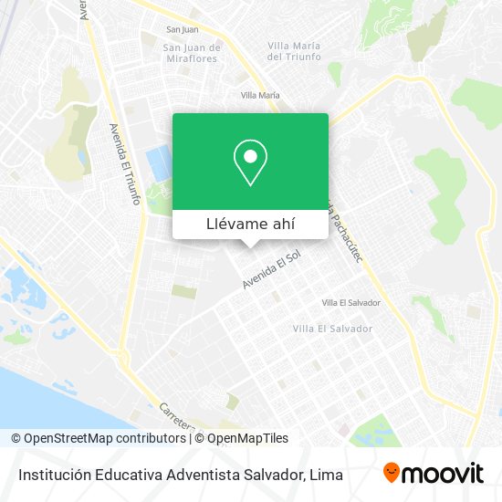 Mapa de Institución Educativa Adventista Salvador