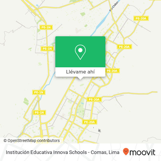 Mapa de Institución Educativa Innova Schools - Comas