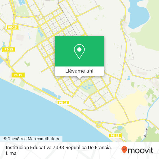 Mapa de Institución Educativa 7093 Republica De Francia