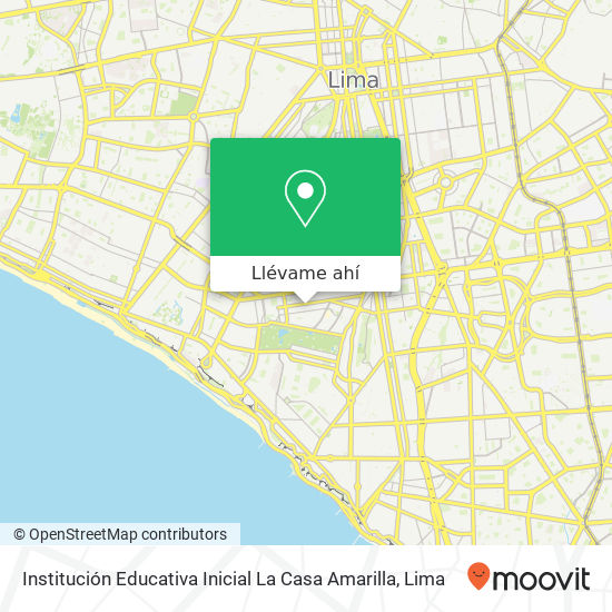 Mapa de Institución Educativa Inicial La Casa Amarilla