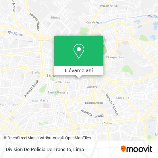 Mapa de Division De Policia De Transito