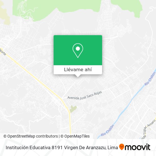 Mapa de Institución Educativa 8191 Virgen De Aranzazu