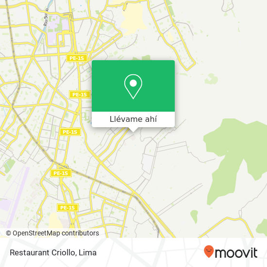 Mapa de Restaurant Criollo