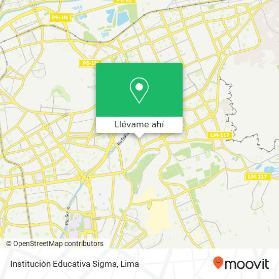 Mapa de Institución Educativa Sigma