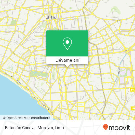 Mapa de Estación Canaval Moreyra