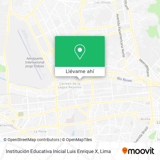 Mapa de Institución Educativa Inicial Luis Enrique X