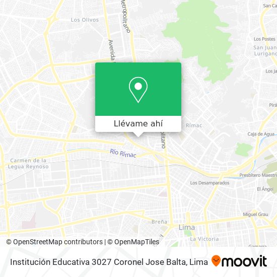 Mapa de Institución Educativa 3027 Coronel Jose Balta