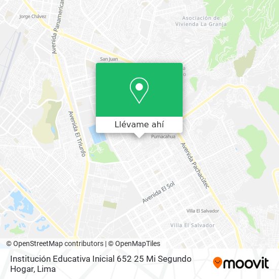 Mapa de Institución Educativa Inicial 652 25 Mi Segundo Hogar