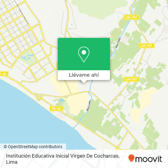 Mapa de Institución Educativa Inicial Virgen De Cocharcas