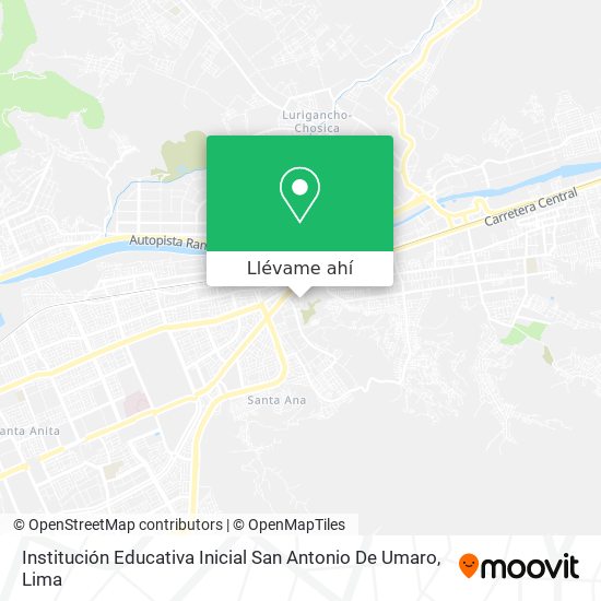 Mapa de Institución Educativa Inicial San Antonio De Umaro