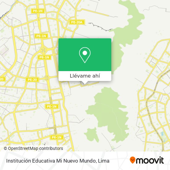 Mapa de Institución Educativa Mi Nuevo Mundo