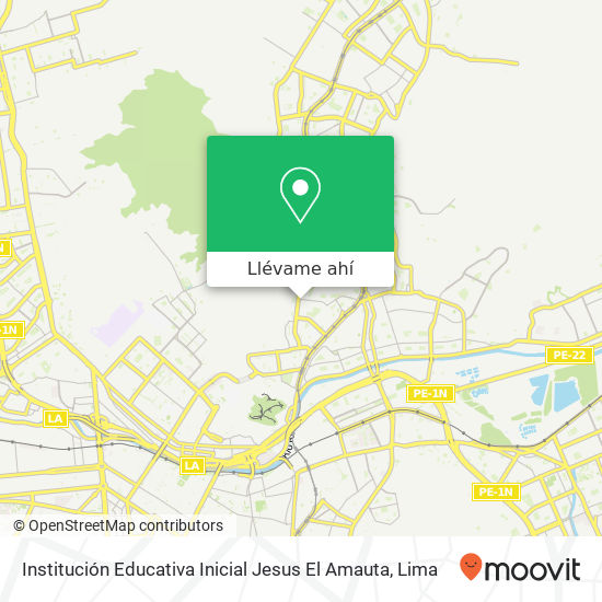 Mapa de Institución Educativa Inicial Jesus El Amauta