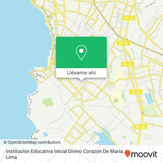 Mapa de Institución Educativa Inicial Divino Corazon De Maria