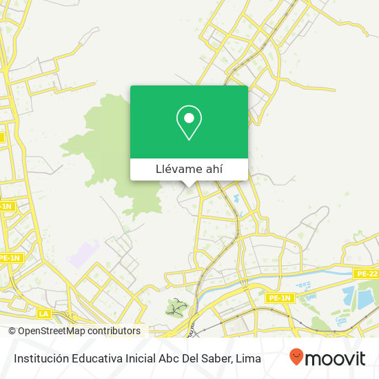 Mapa de Institución Educativa Inicial Abc Del Saber