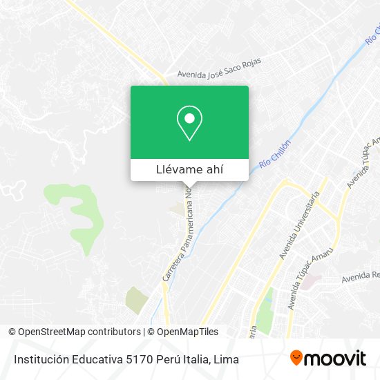 Mapa de Institución Educativa 5170 Perú Italia