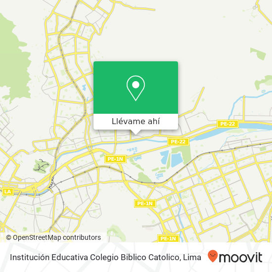 Mapa de Institución Educativa Colegio Biblico Catolico