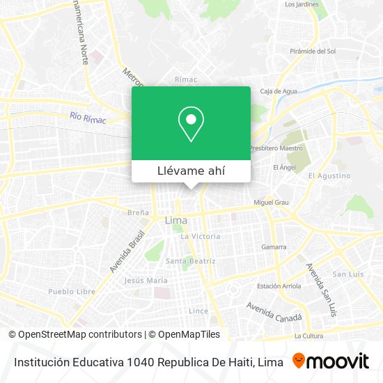 Mapa de Institución Educativa 1040 Republica De Haiti