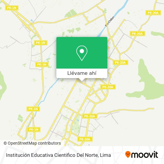 Mapa de Institución Educativa Cientifico Del Norte
