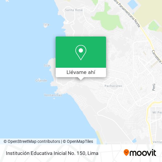 Mapa de Institución Educativa Inicial No. 150