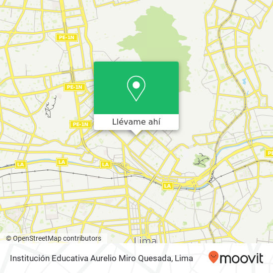 Mapa de Institución Educativa Aurelio Miro Quesada