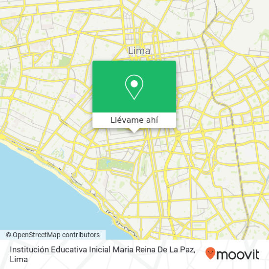 Mapa de Institución Educativa Inicial Maria Reina De La Paz