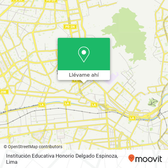 Mapa de Institución Educativa Honorio Delgado Espinoza