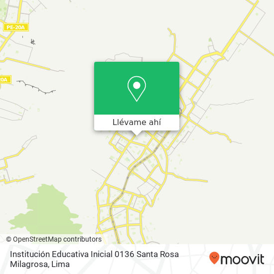Mapa de Institución Educativa Inicial 0136 Santa Rosa Milagrosa