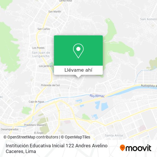 Mapa de Institución Educativa Inicial 122 Andres Avelino Caceres