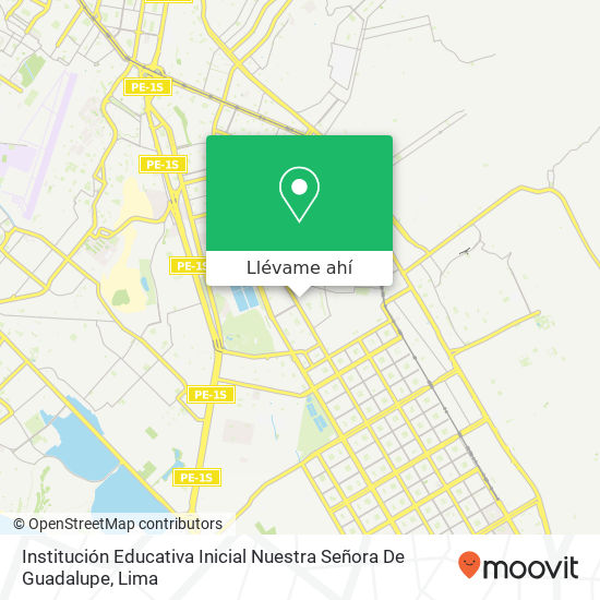 Mapa de Institución Educativa Inicial Nuestra Señora De Guadalupe