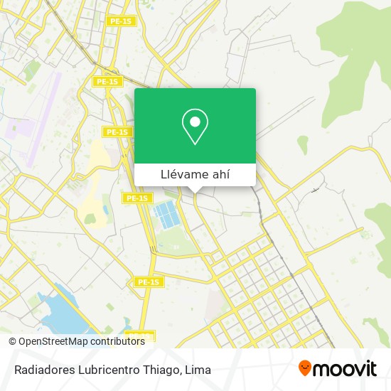 Mapa de Radiadores Lubricentro Thiago