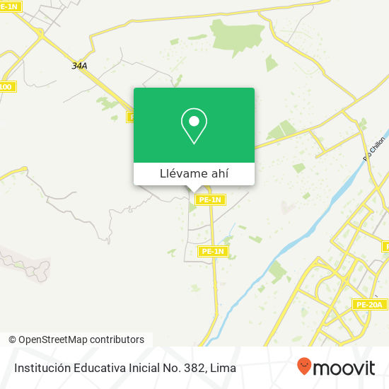 Mapa de Institución Educativa Inicial No. 382