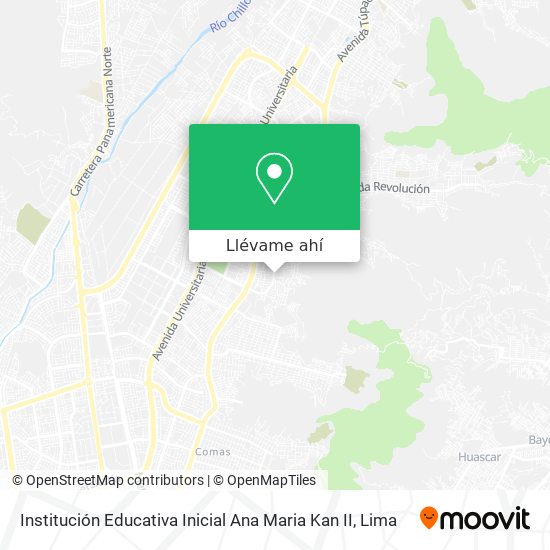Mapa de Institución Educativa Inicial Ana Maria Kan II
