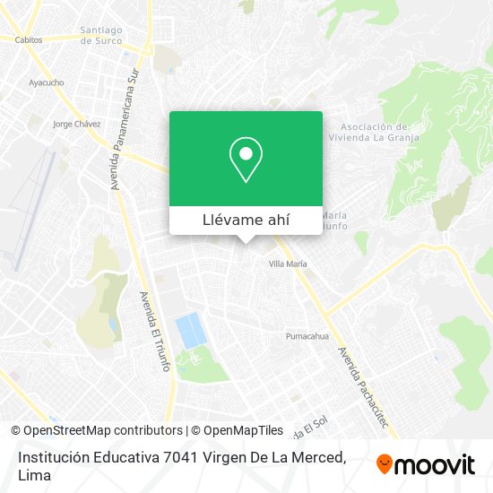 Mapa de Institución Educativa 7041 Virgen De La Merced