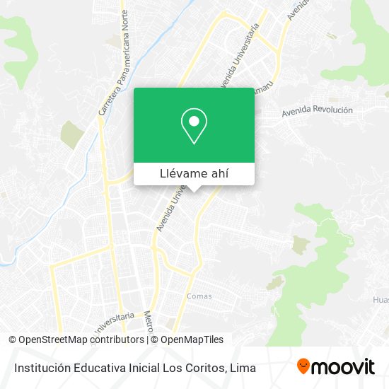 Mapa de Institución Educativa Inicial Los Coritos