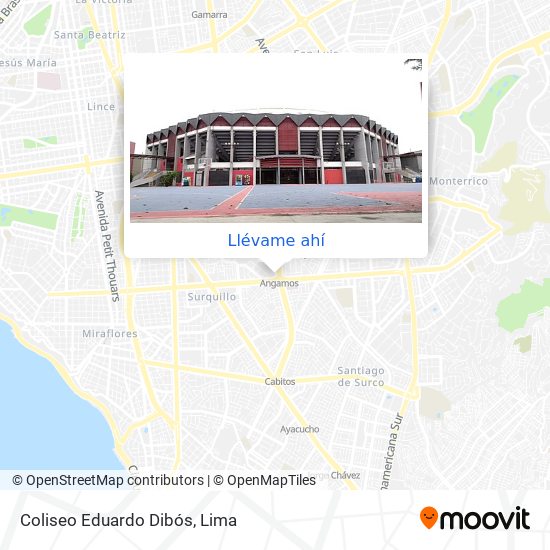Mapa de Coliseo Eduardo Dibós