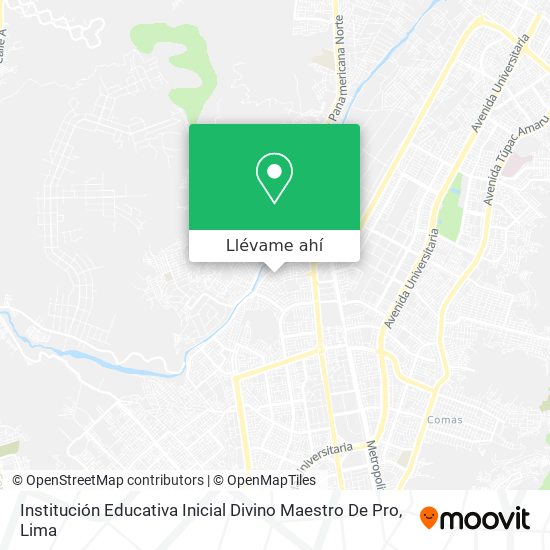 Mapa de Institución Educativa Inicial Divino Maestro De Pro