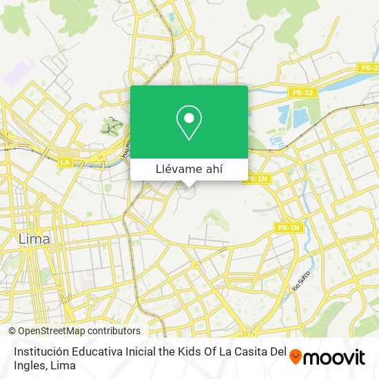Mapa de Institución Educativa Inicial the Kids Of La Casita Del Ingles