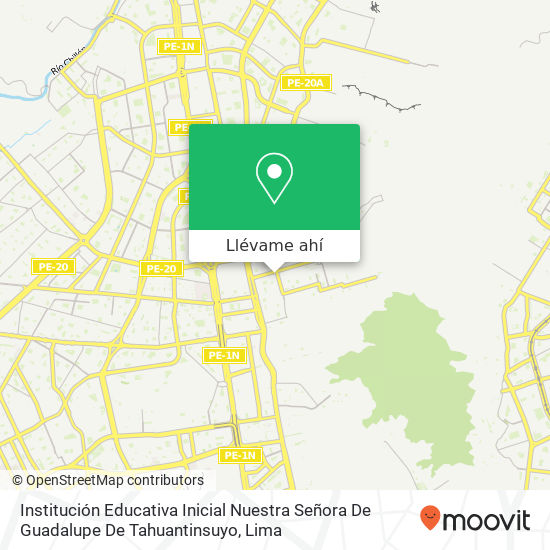 Mapa de Institución Educativa Inicial Nuestra Señora De Guadalupe De Tahuantinsuyo