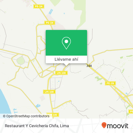 Mapa de Restaurant Y Cevichería Chifa