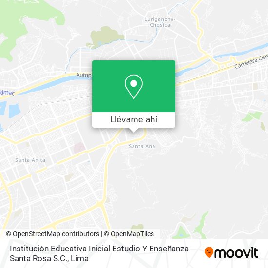 Mapa de Institución Educativa Inicial Estudio Y Enseñanza Santa Rosa S.C.