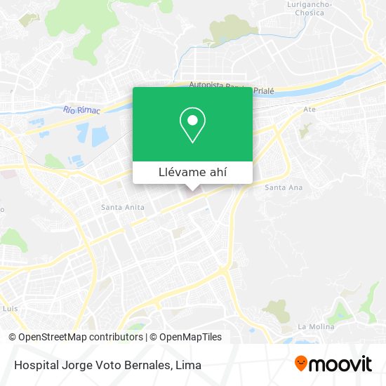 Mapa de Hospital Jorge Voto Bernales