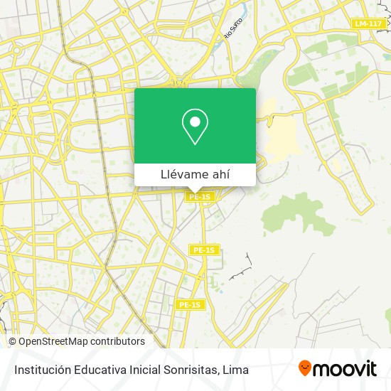 Mapa de Institución Educativa Inicial Sonrisitas