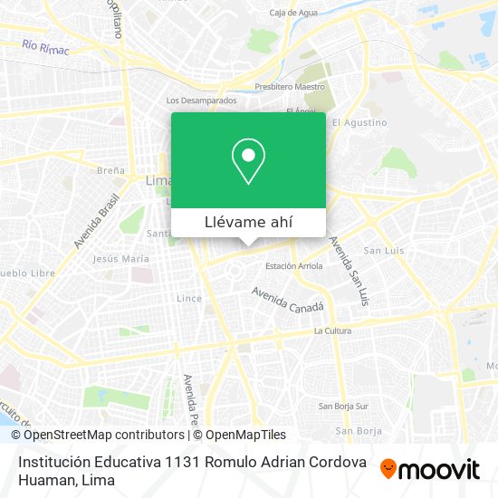 Mapa de Institución Educativa 1131 Romulo Adrian Cordova Huaman