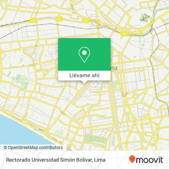 Mapa de Rectorado Universidad Simón Bolivar